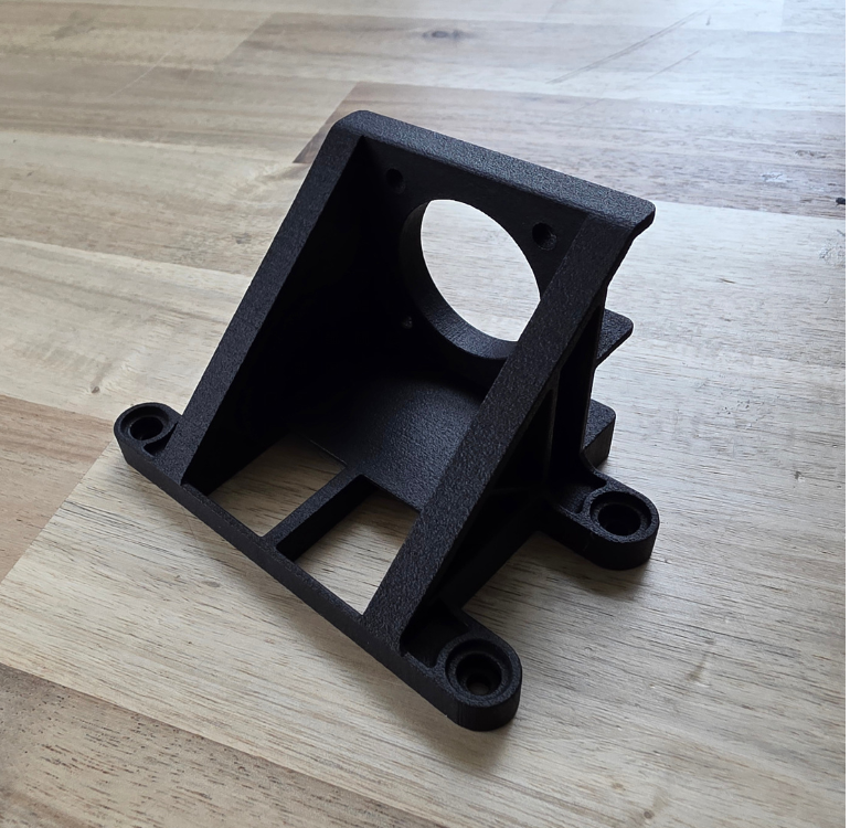 Black dyed 3D printed Nylon bracket